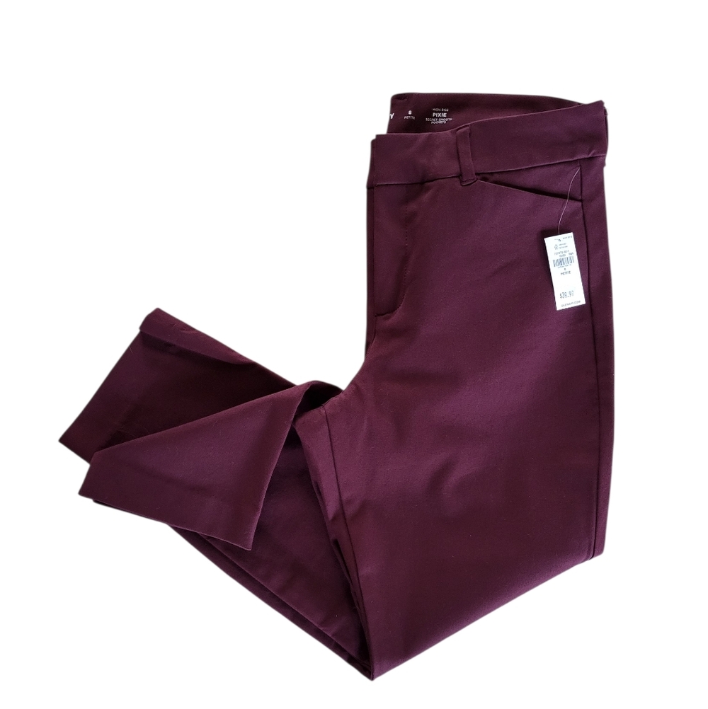 126B. NWT Old Navy Women's Pixie Plum Skinny Pants - Size 8P - Picture 6 of 7